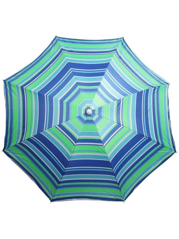 Зонт пляжный «Модерн» с механизмом наклона, серебряным покрытием, d=150 cм, h=170 см, цвета микс