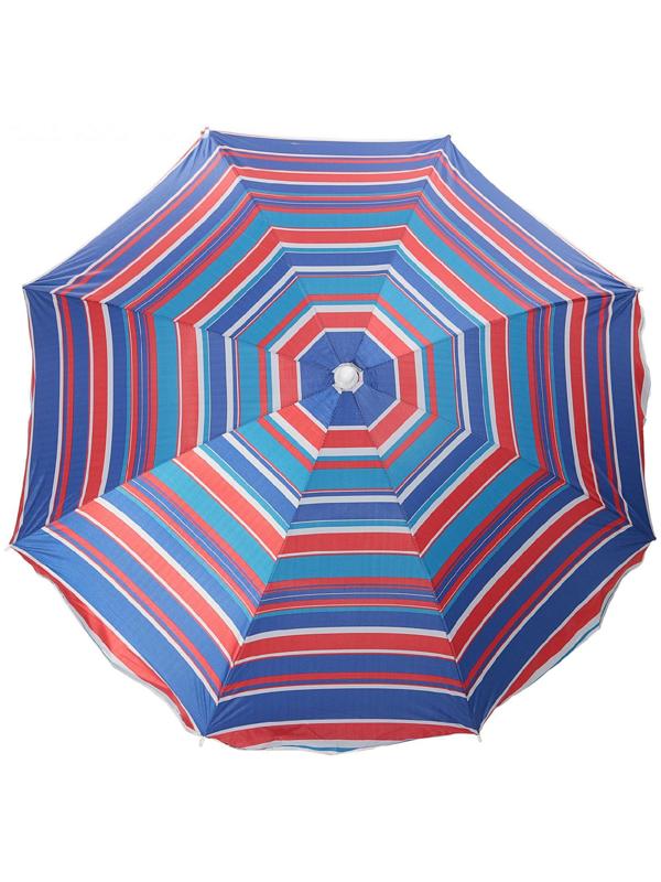 Зонт пляжный «Модерн» с механизмом наклона, серебряным покрытием, d=150 cм, h=170 см, цвета микс