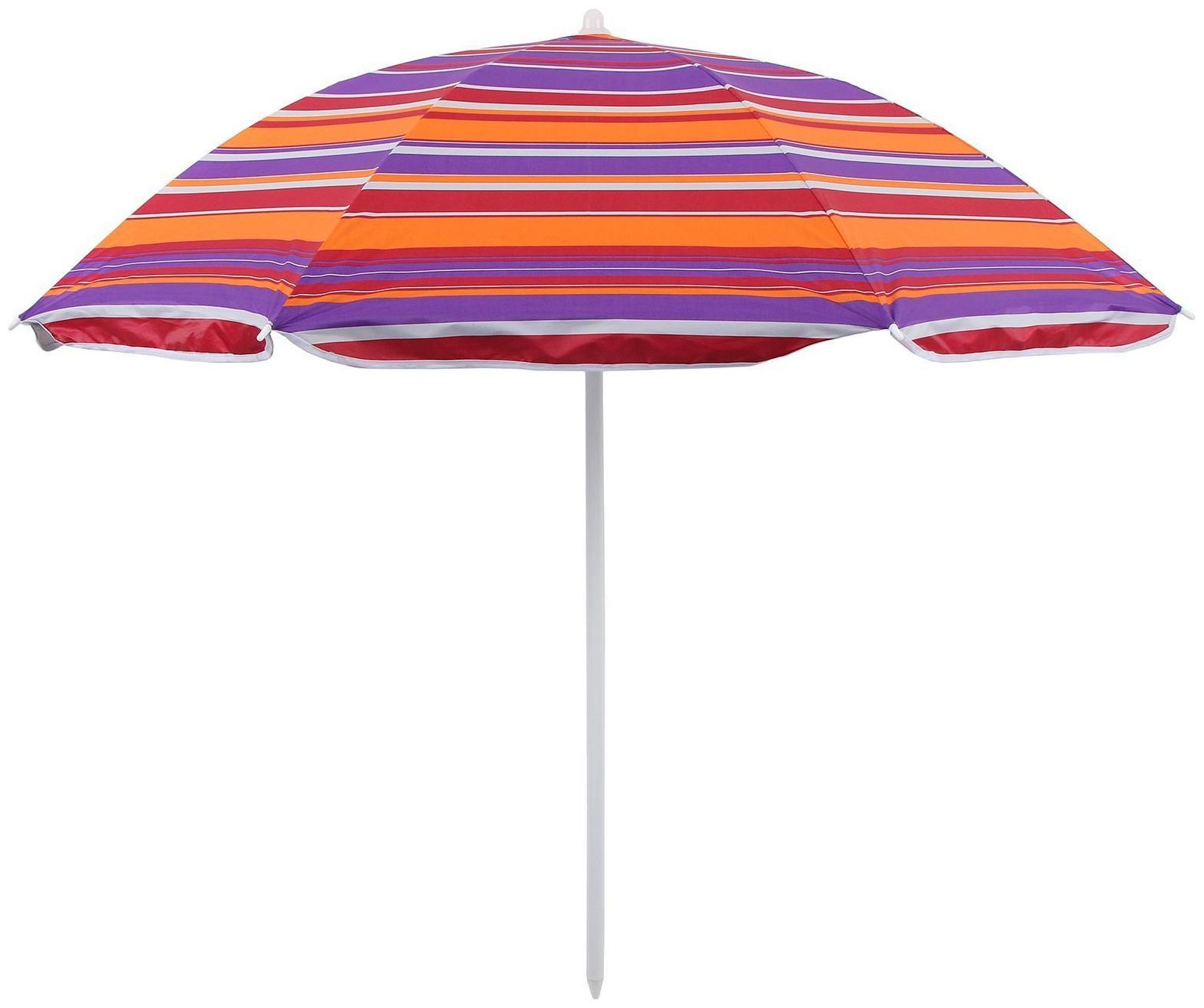 Зонт пляжный «Модерн» с механизмом наклона, серебряным покрытием, d=180 cм, h=195 см, цвета микс