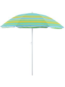 Зонт пляжный «Модерн» с механизмом наклона, серебряным покрытием, d=180 cм, h=195 см, цвета микс