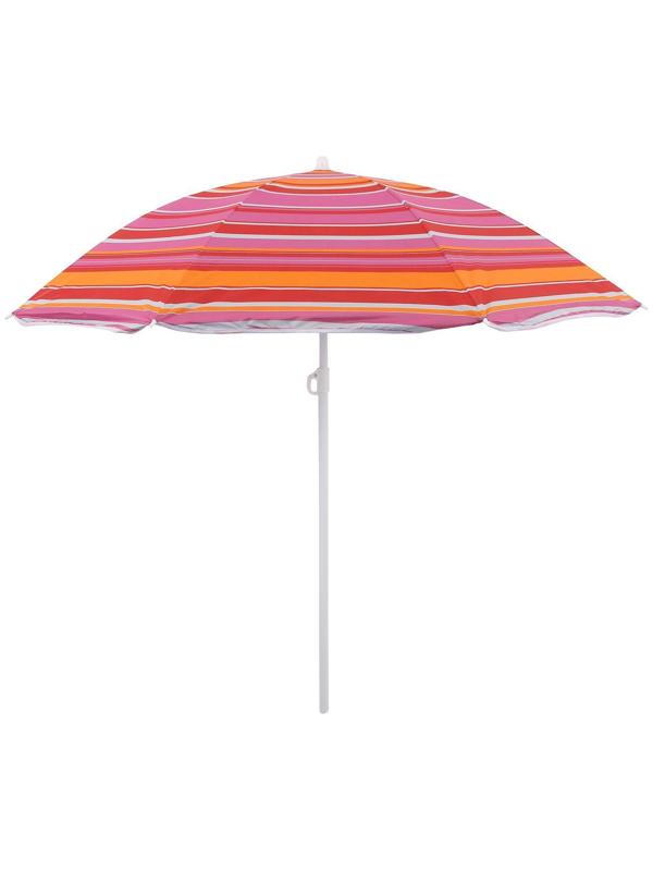 Зонт пляжный «Модерн» с механизмом наклона, серебряным покрытием, d=180 cм, h=195 см, цвета микс