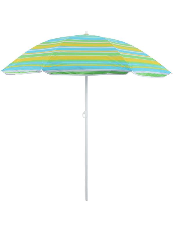 Зонт пляжный «Модерн» с механизмом наклона, серебряным покрытием, d=180 cм, h=195 см, цвета микс