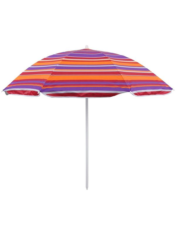 Зонт пляжный «Модерн» с механизмом наклона, серебряным покрытием, d=180 cм, h=195 см, цвета микс