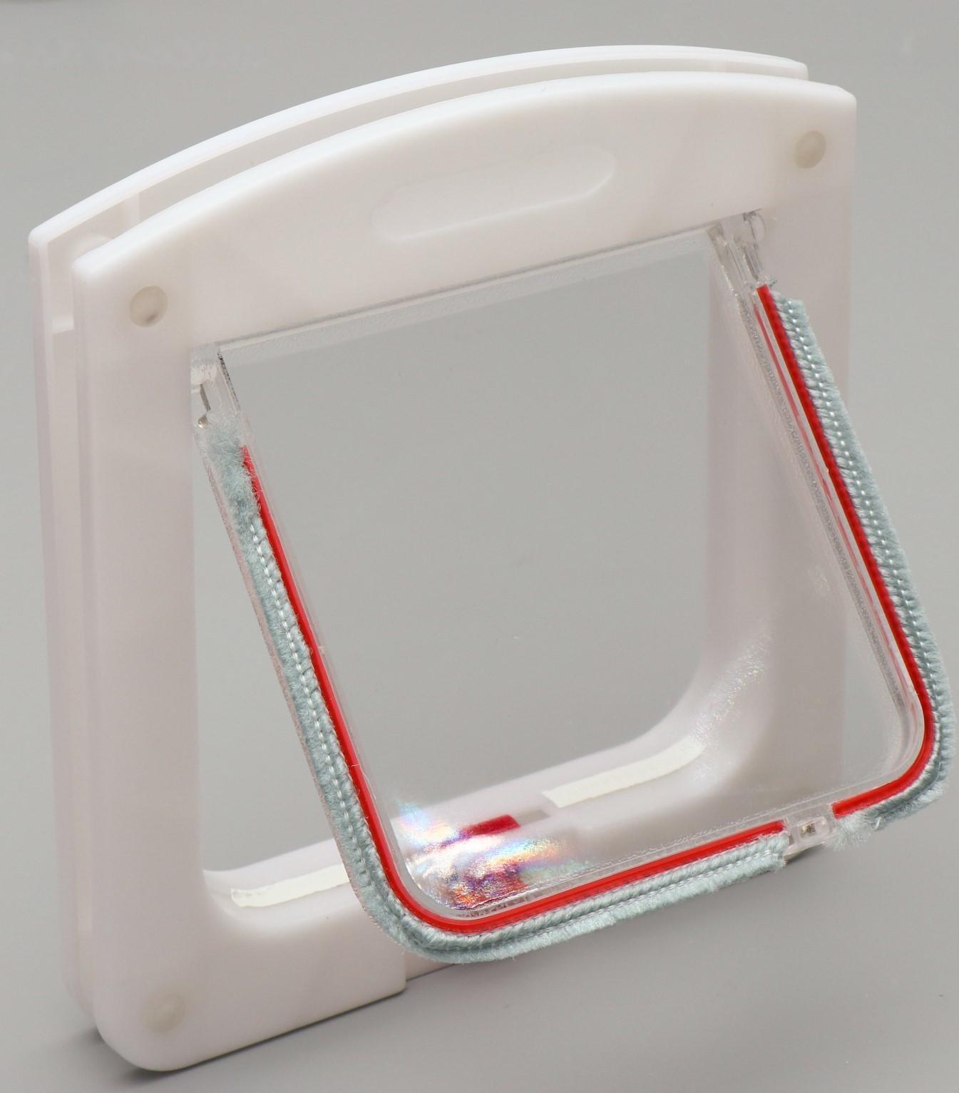 Дверь для животных с 4 режимами, проем 15х15,5см(общ. 22,5х20 см), белая