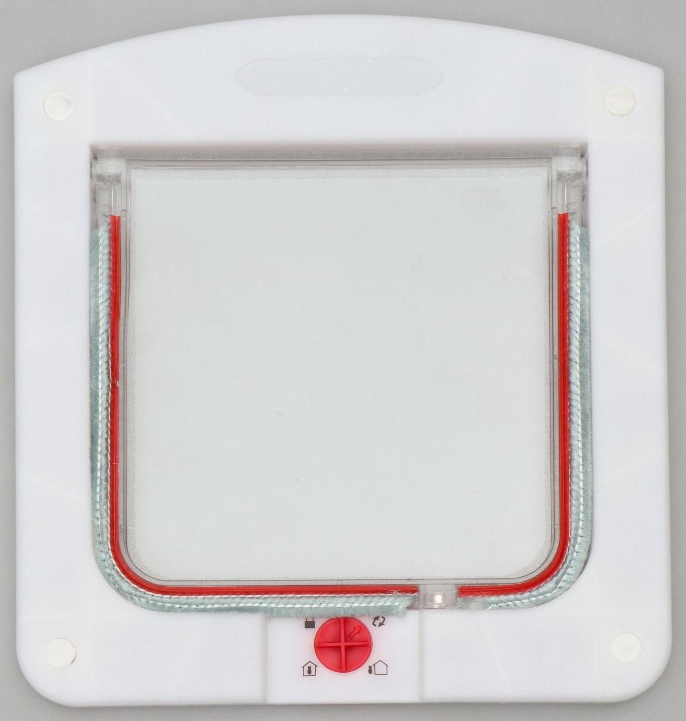 Дверь для животных с 4 режимами, проем 15х15,5см(общ. 22,5х20 см), белая