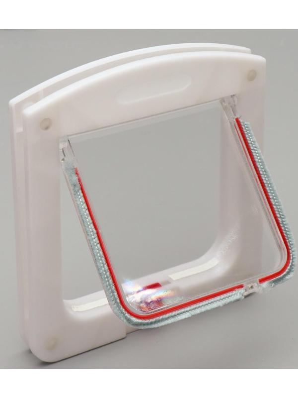 Дверь для животных с 4 режимами, проем 15х15,5см(общ. 22,5х20 см), белая