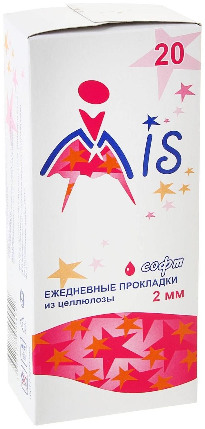 Прокладки ежедневные «Mis» целлюлоза Soft, 20 шт.