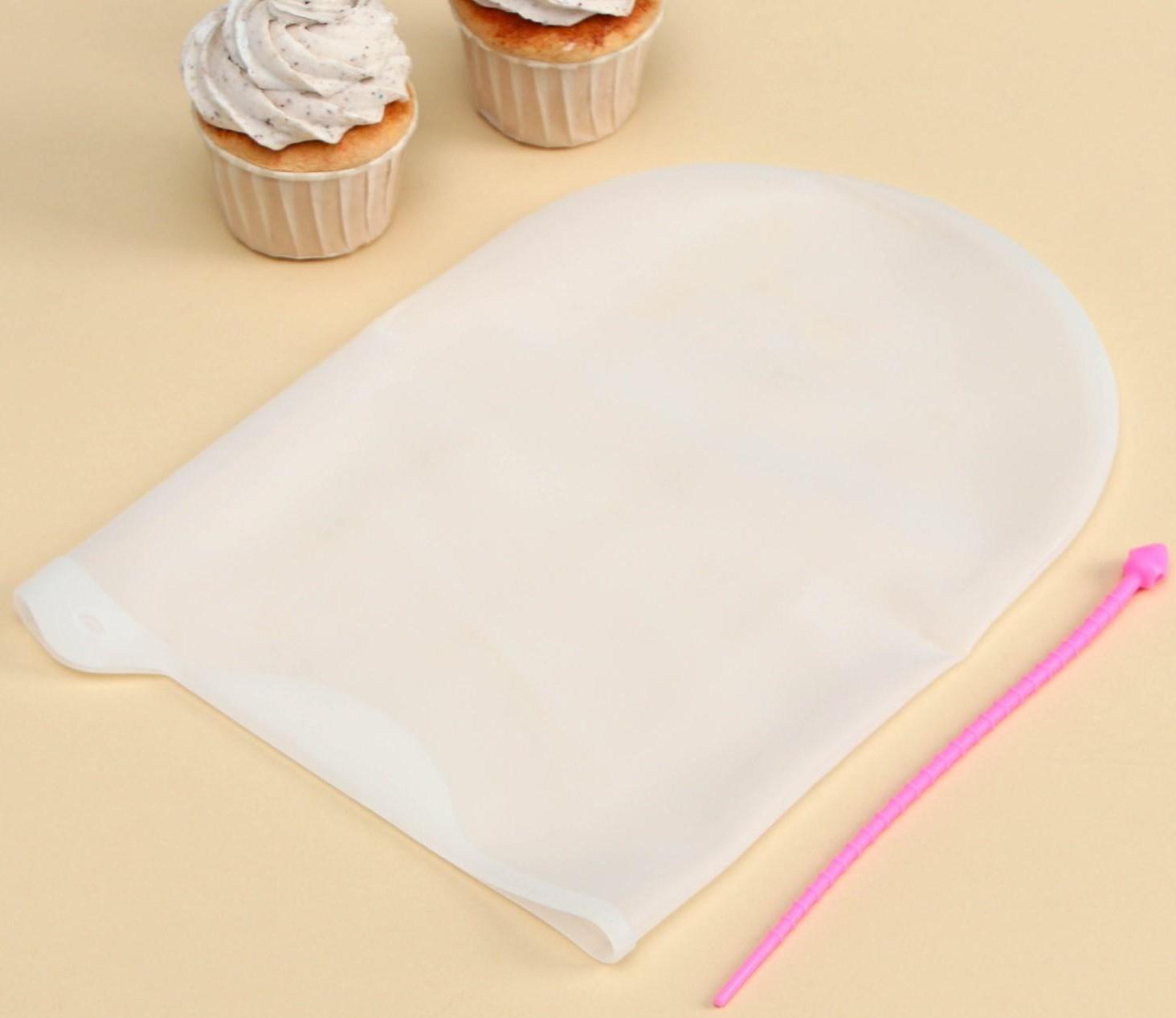 Мешок для замешивания теста Доляна «Бронк», 35×22 см, цвет белый