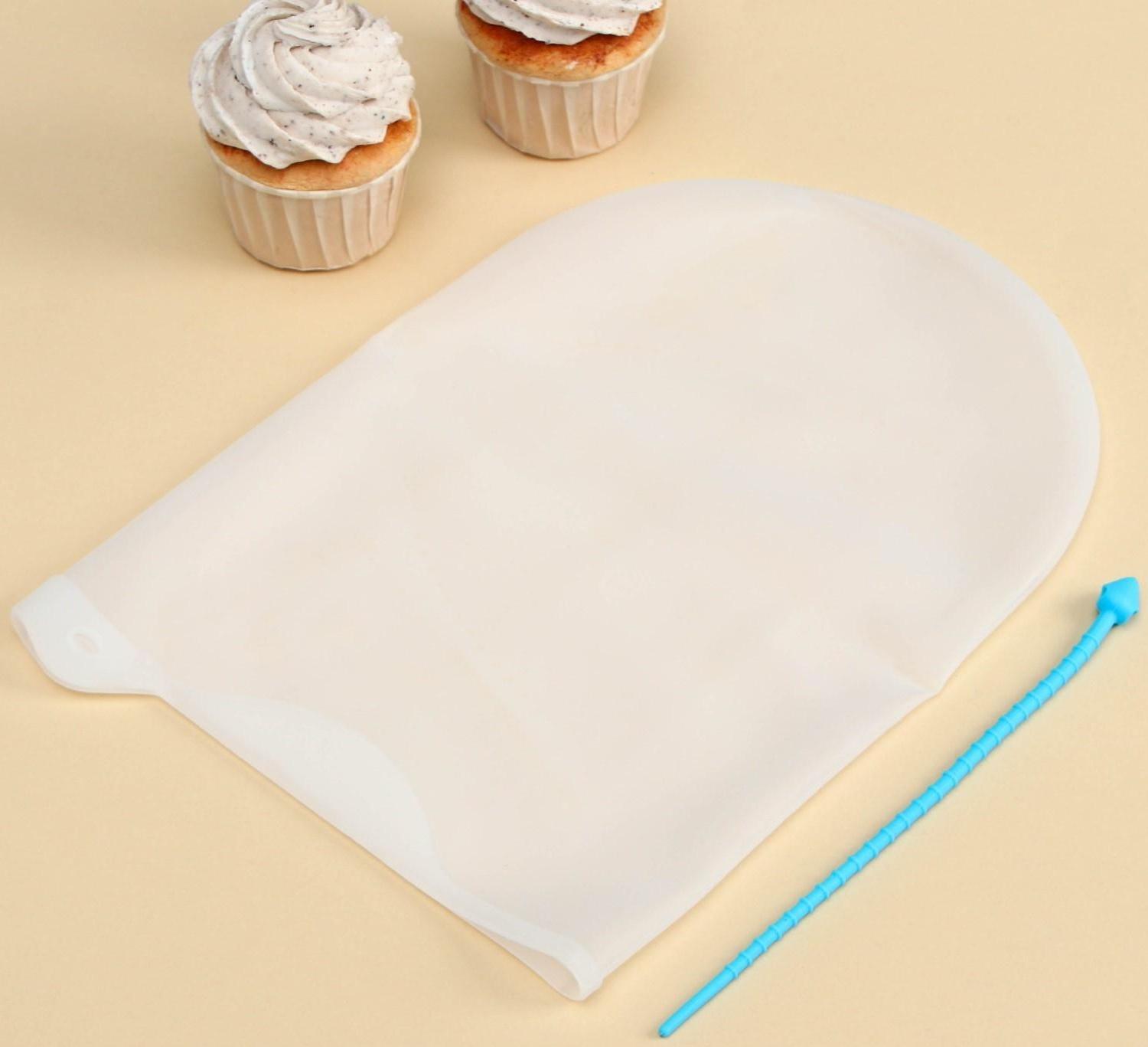 Мешок для замешивания теста Доляна «Бронк», 35×22 см, цвет белый