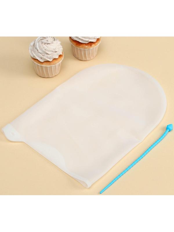 Мешок для замешивания теста Доляна «Бронк», 35×22 см, цвет белый