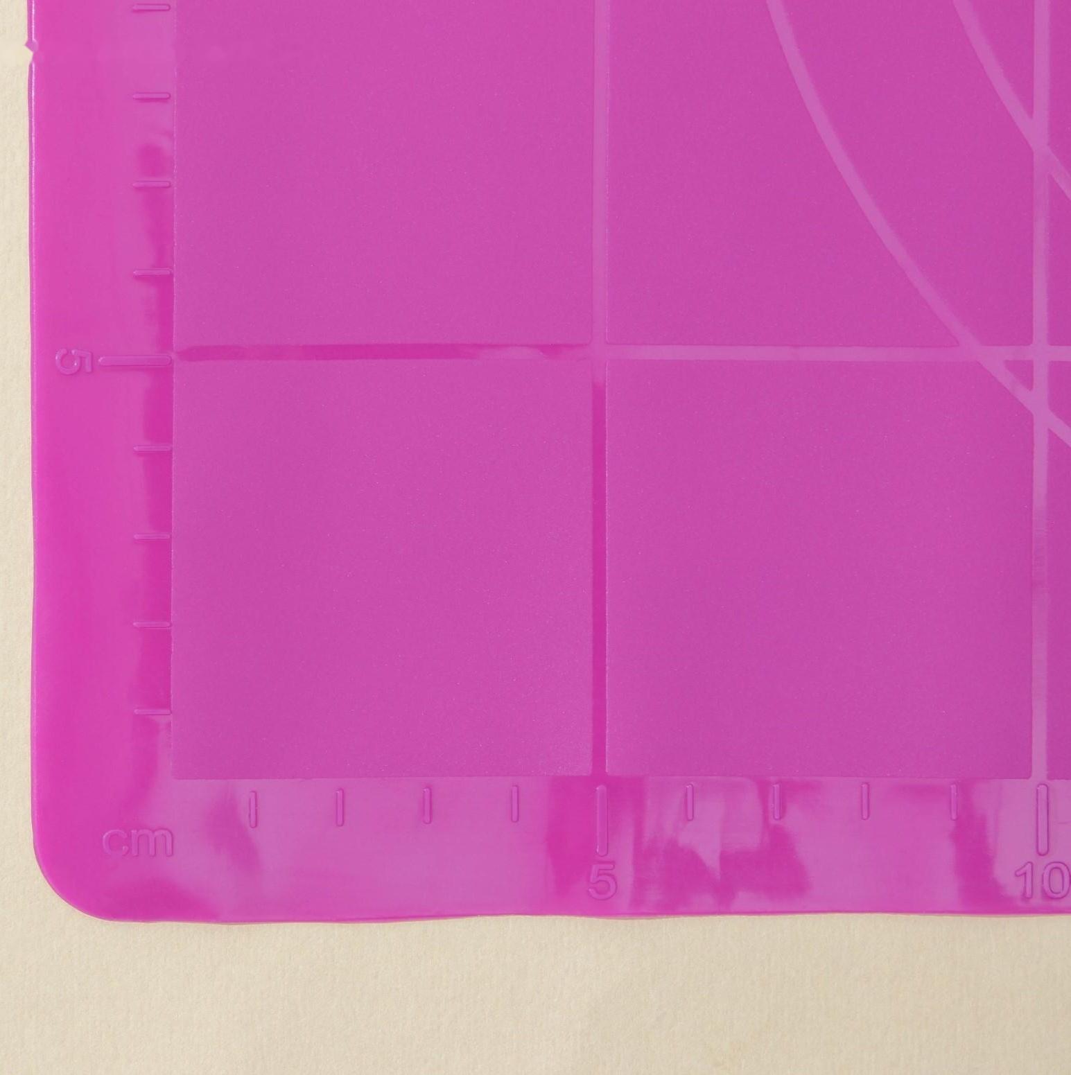 Коврик с разлиновкой силиконовый Доляна «Буссен», 38×28 см, цвет МИКС