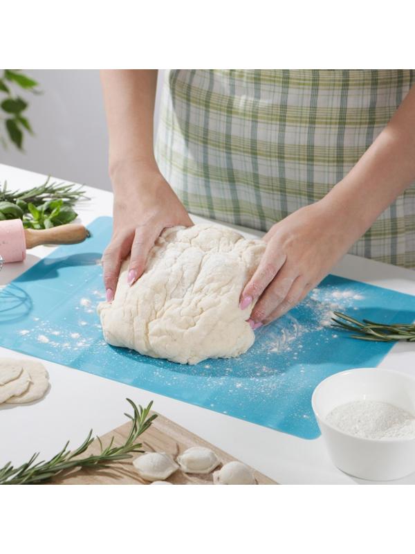 Коврик с разлиновкой силиконовый Доляна «Буссен», 38×28 см, цвет МИКС