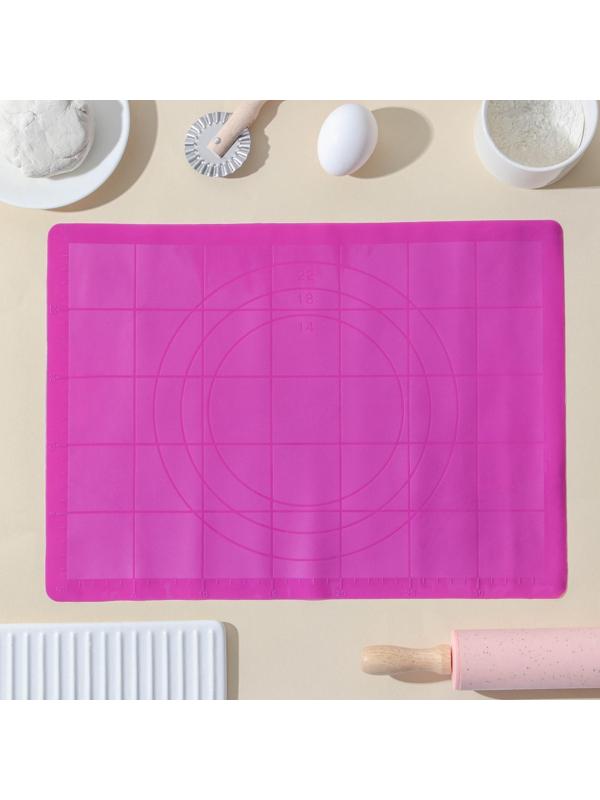 Коврик с разлиновкой силиконовый Доляна «Буссен», 38×28 см, цвет МИКС