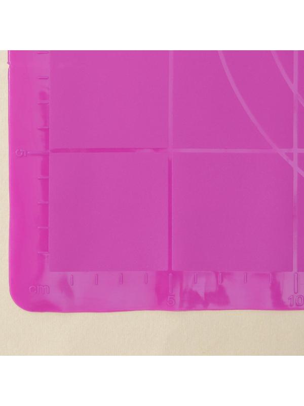 Коврик с разлиновкой силиконовый Доляна «Буссен», 38×28 см, цвет МИКС