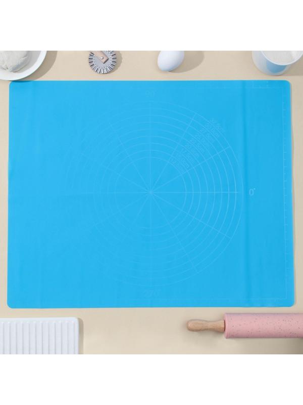 Коврик с разлиновкой силиконовый Доляна «Буссен», 49×39 см, цвет МИКС