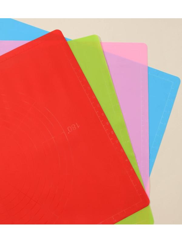 Коврик с разлиновкой силиконовый Доляна «Буссен», 49×39 см, цвет МИКС