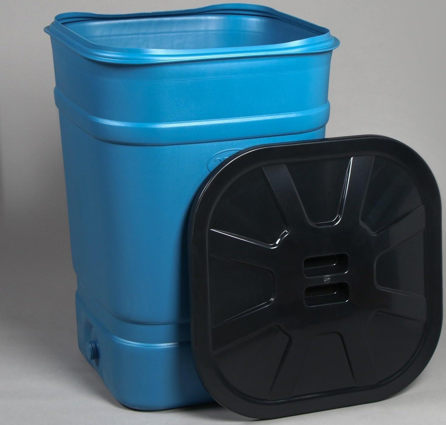 Бочка-бак пищевая «Помощник», 250 л, горловина 61 см, с крышкой, МИКС