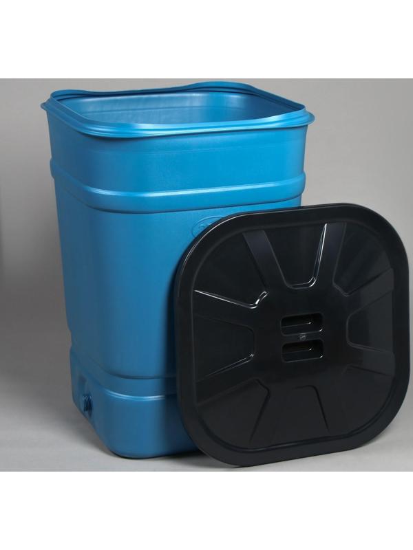 Бочка-бак пищевая «Помощник», 250 л, горловина 61 см, с крышкой, МИКС