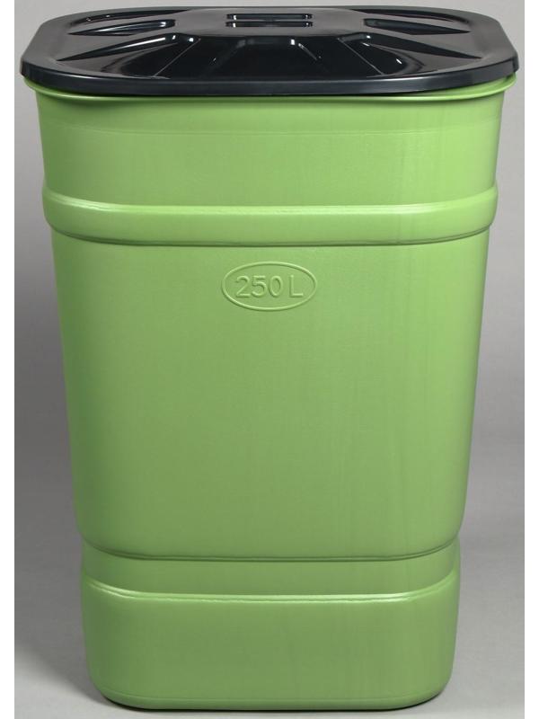 Бочка-бак пищевая «Помощник», 250 л, горловина 61 см, с крышкой, МИКС