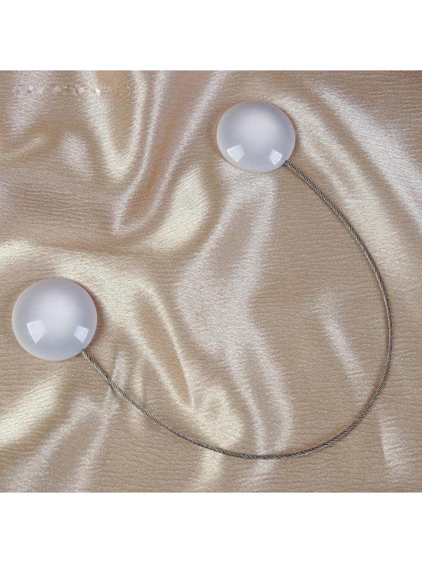 Подхват для штор «Переливы», d = 3,8 см, цвет белый/серый