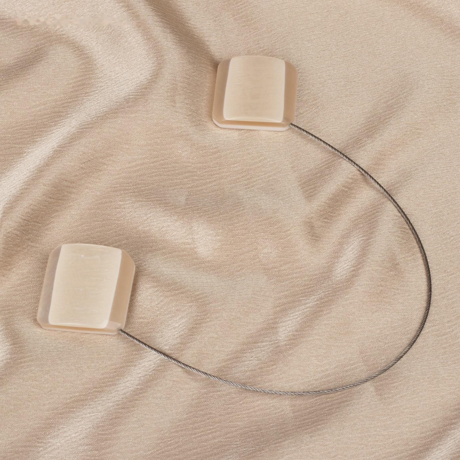 Подхват для штор «Квадрат перламутровый», 4 × 4 см, цвет белый