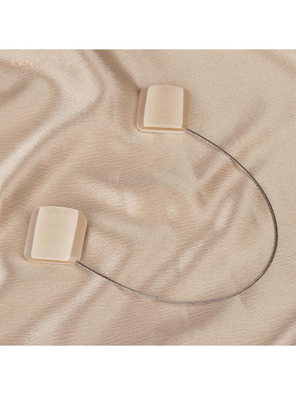 Подхват для штор «Квадрат перламутровый», 4 × 4 см, цвет белый