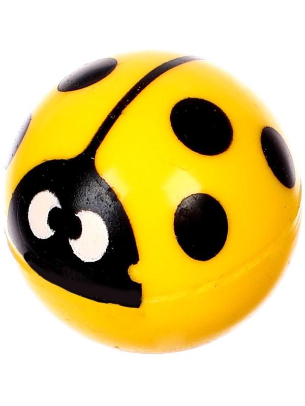 Мяч каучуковый попрыгунчик «Божья коровка», 2,7 см, цвета / 5 шт.