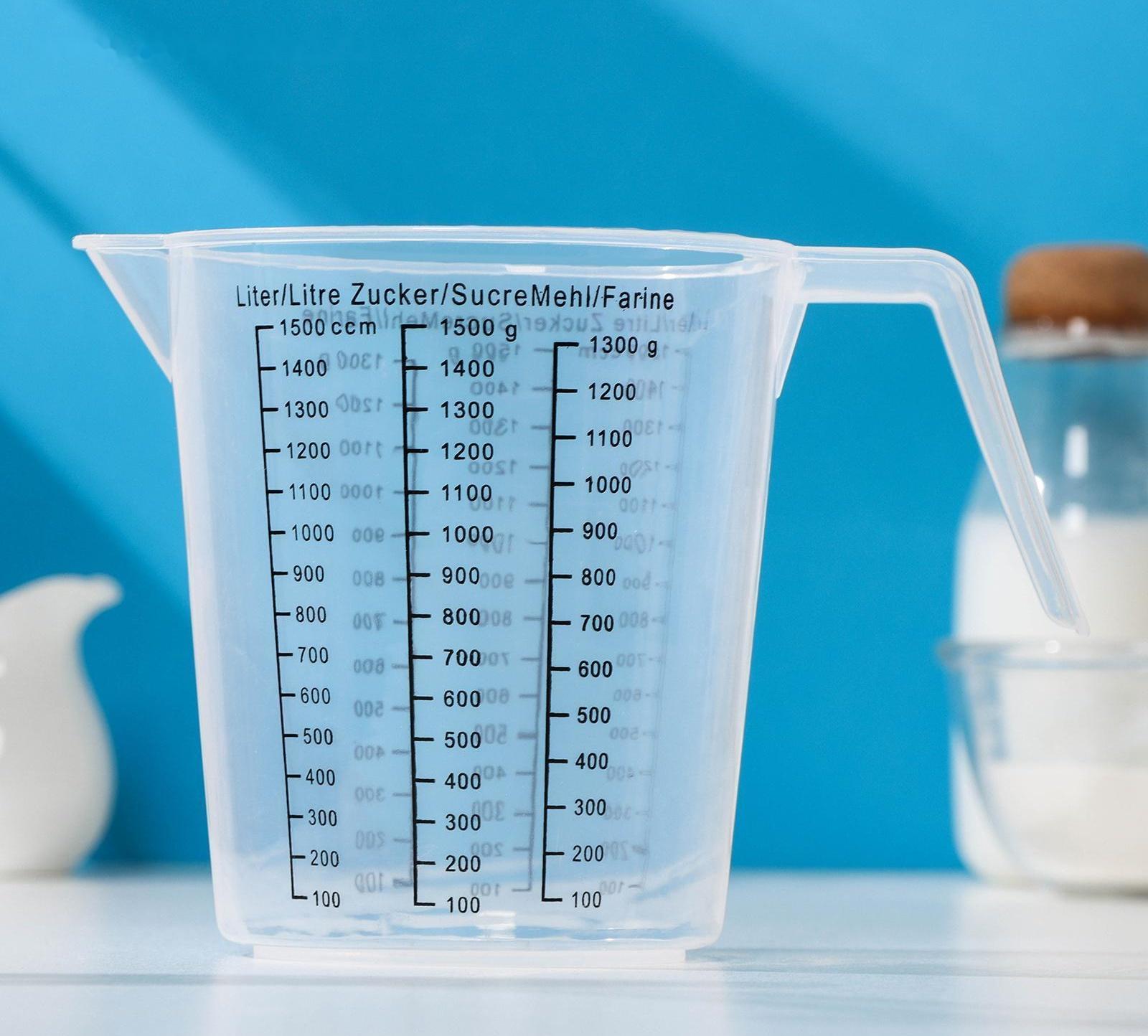 Кувшин мерный, 1,5 л, цвет прозрачный
