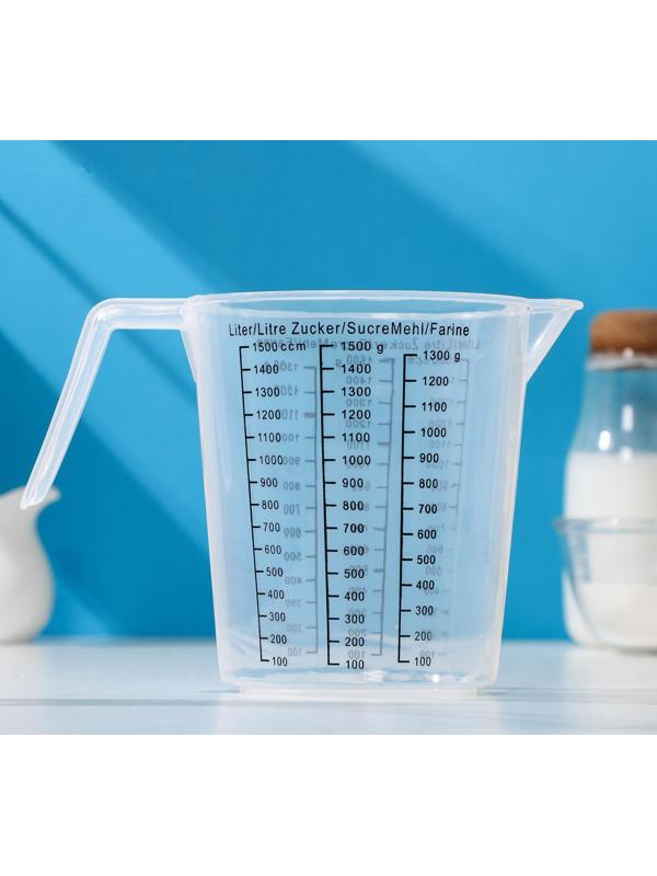 Кувшин мерный, 1,5 л, цвет прозрачный