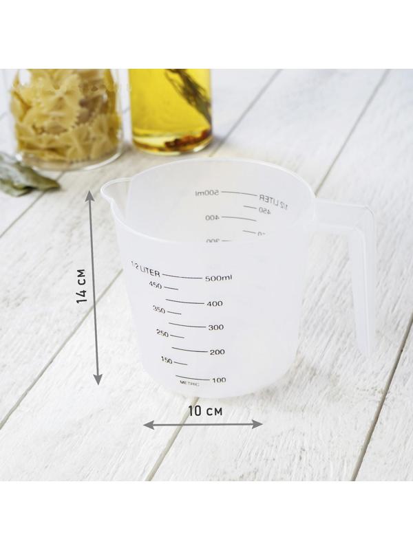 Кувшин мерный, 500 мл, цвет прозрачный