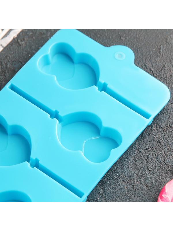 Форма для леденцов Доляна «Влюблённость», 9,5×24×1 см, 6 ячеек, цвет МИКС