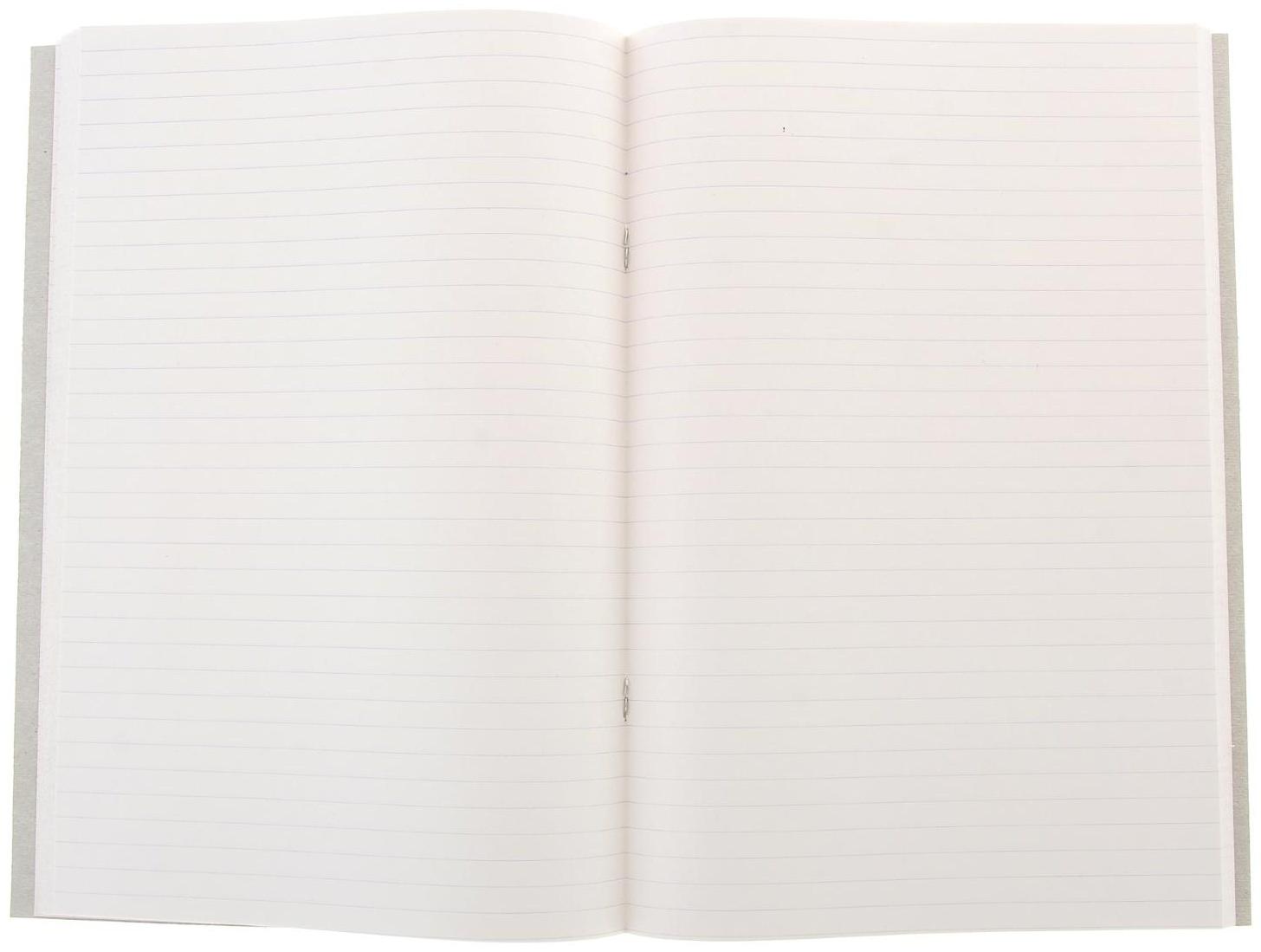 Книга учёта А4 96 листов, в линейку, цветная обложка, блок офсет