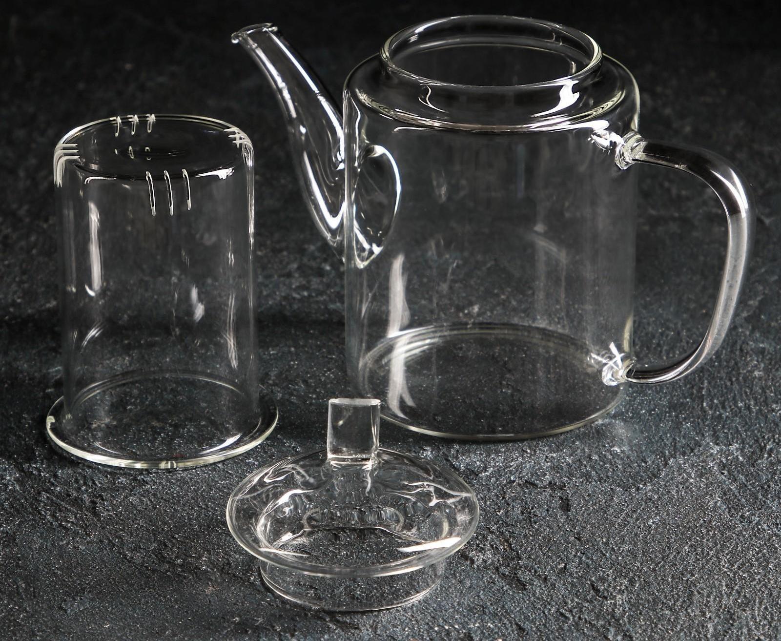 Чайник стеклянный заварочный «Густав», 400 мл, стеклянное сито