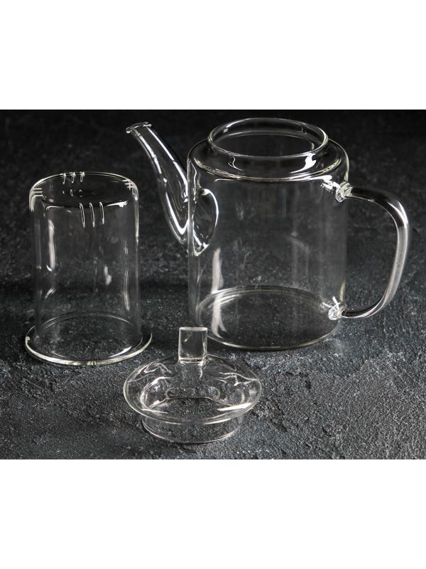 Чайник стеклянный заварочный «Густав», 400 мл, стеклянное сито