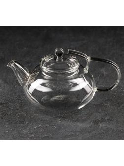 Чайник стеклянный заварочный «Мария», 400 мл, металлическое сито
