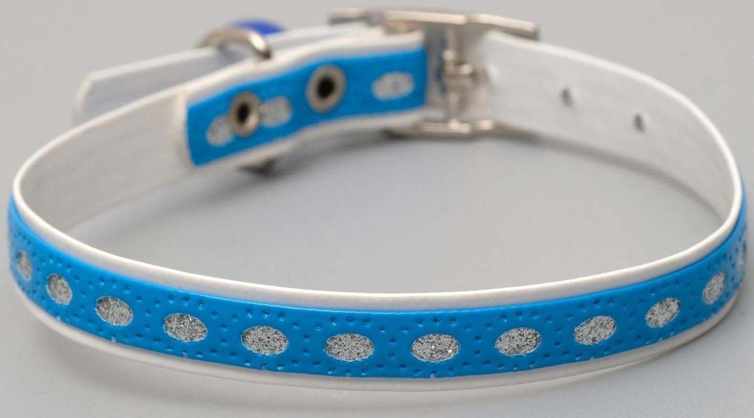 Ошейник из искусственной кожи с блестками, 32 х 1 см, микс цветов