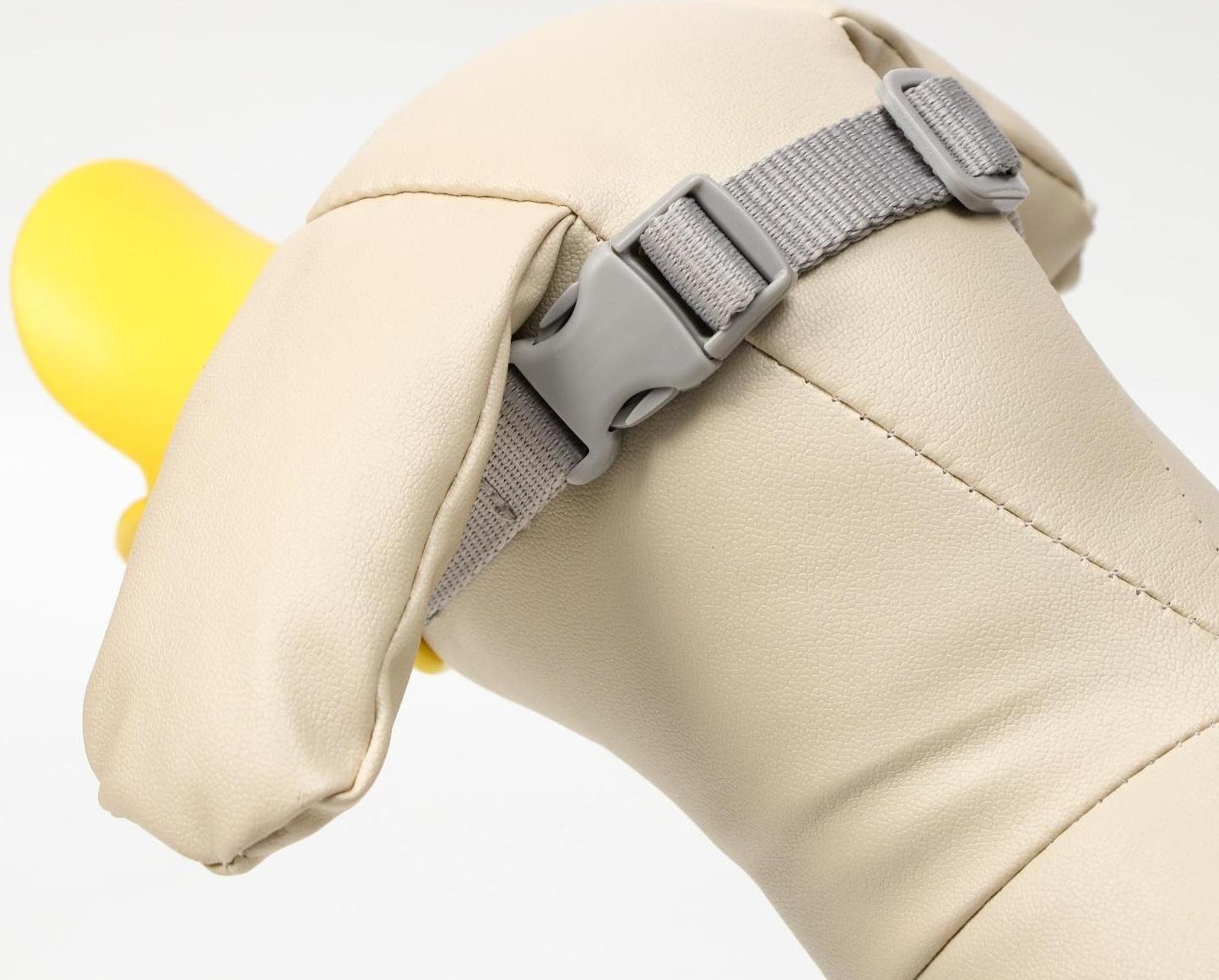 Намордник силиконовый фиксирующий малый (ДН 4,5 см, ОМ 14 см), жёлтый