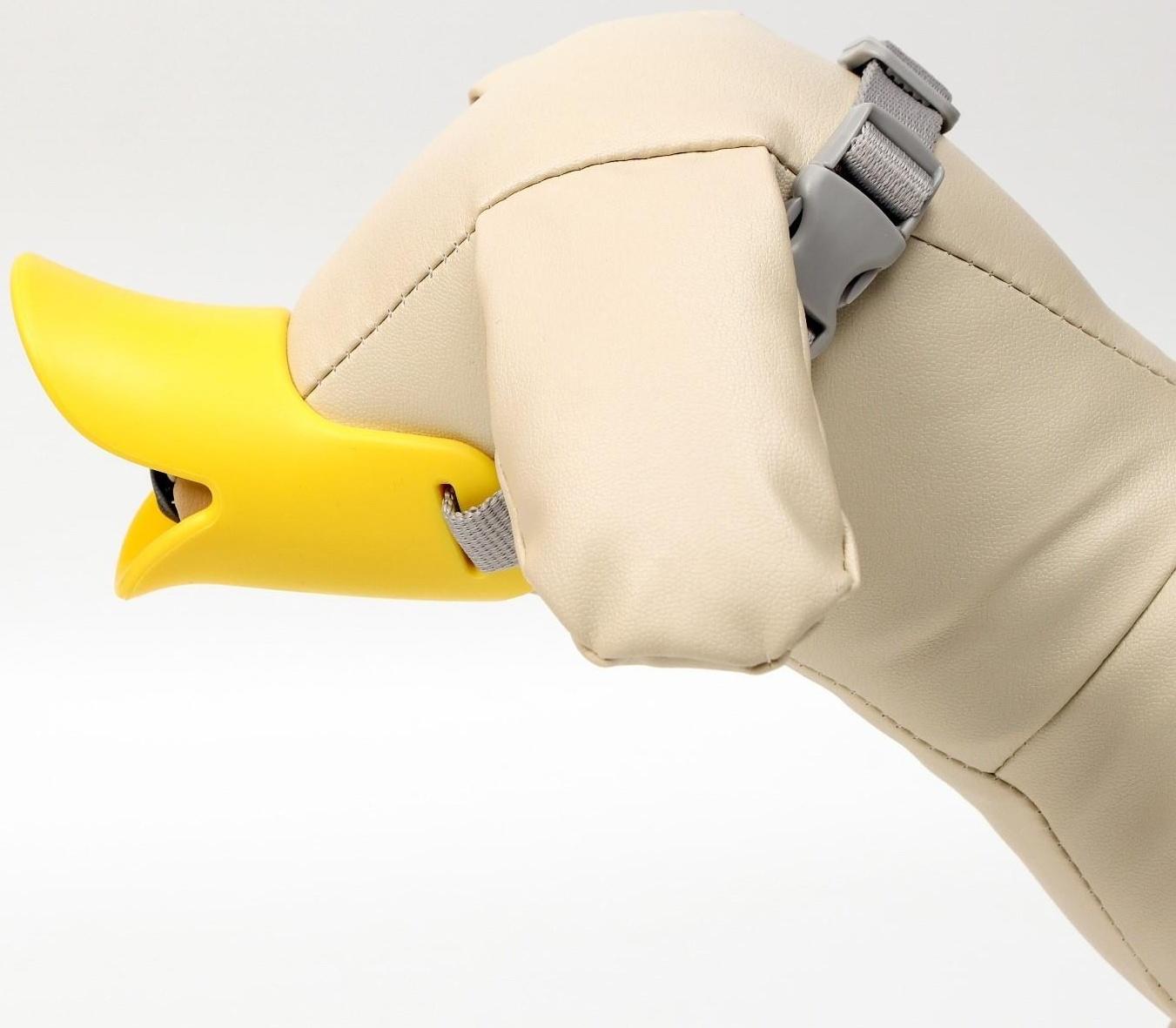 Намордник силиконовый фиксирующий малый (ДН 4,5 см, ОМ 14 см), жёлтый