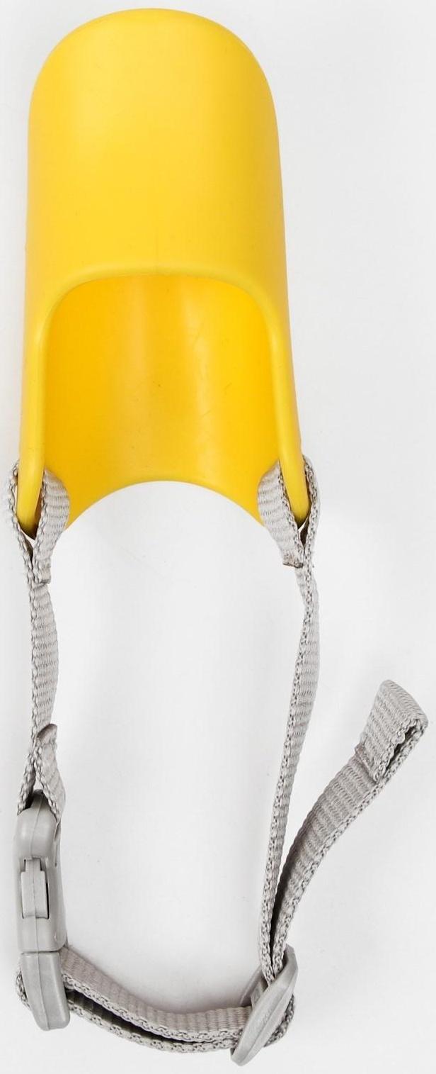 Намордник силиконовый фиксирующий малый (ДН 4,5 см, ОМ 14 см), жёлтый