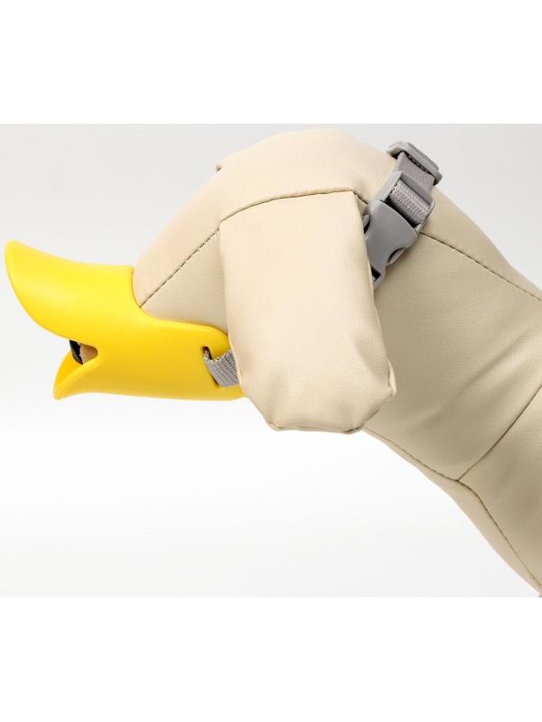 Намордник силиконовый фиксирующий малый (ДН 4,5 см, ОМ 14 см), жёлтый