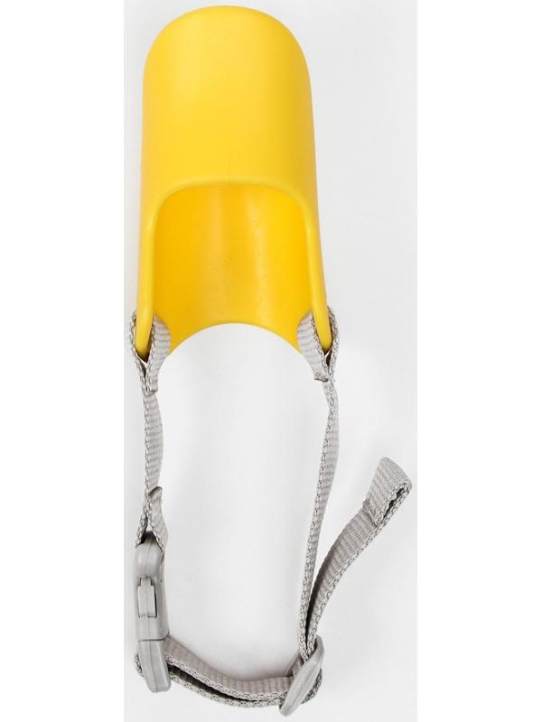 Намордник силиконовый фиксирующий малый (ДН 4,5 см, ОМ 14 см), жёлтый