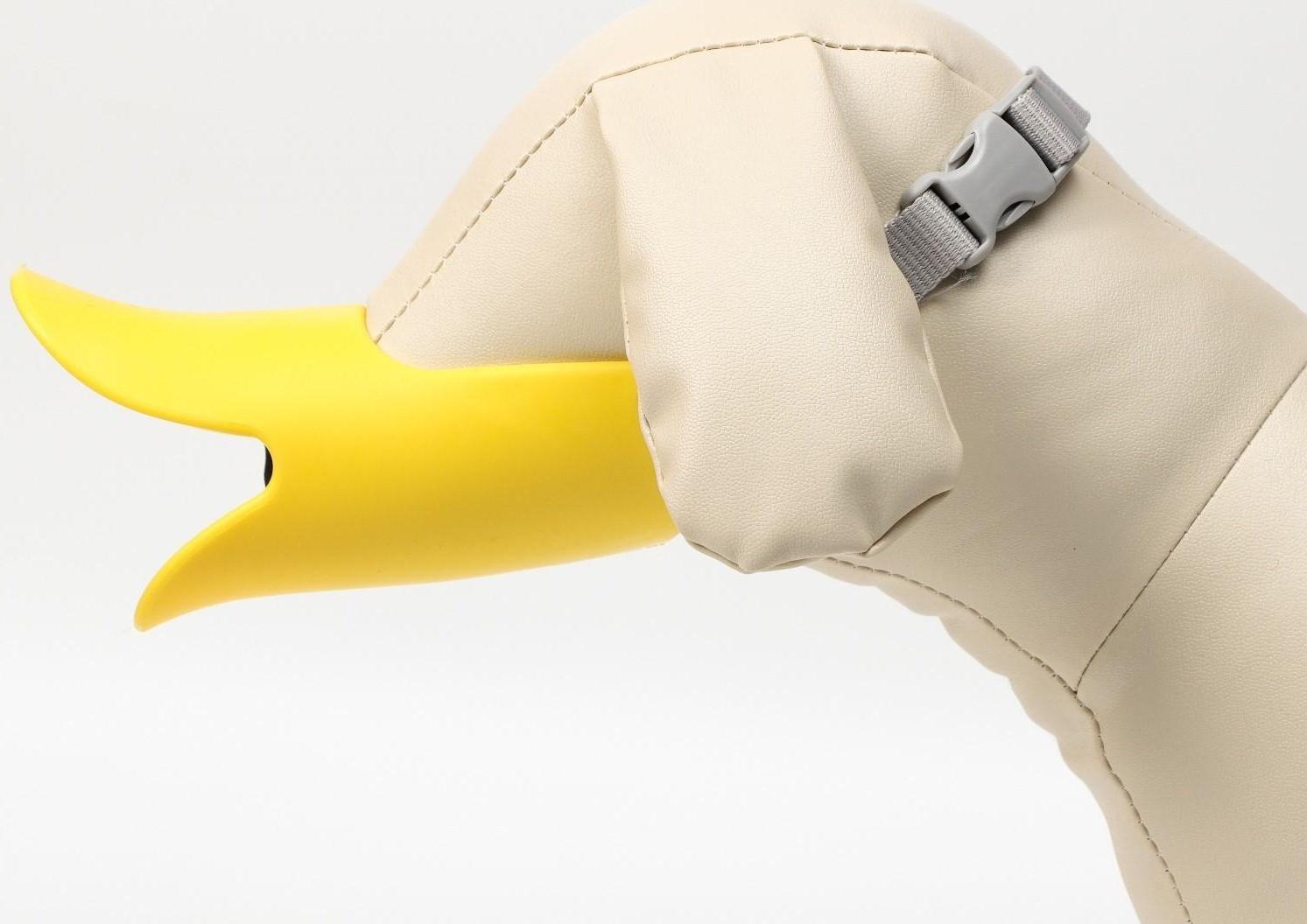 Намордник силиконовый фиксирующий средний (ДН 6,5 см, ОМ 17 см), жёлтый