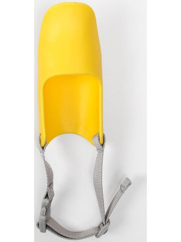 Намордник силиконовый фиксирующий средний (ДН 6,5 см, ОМ 17 см), жёлтый