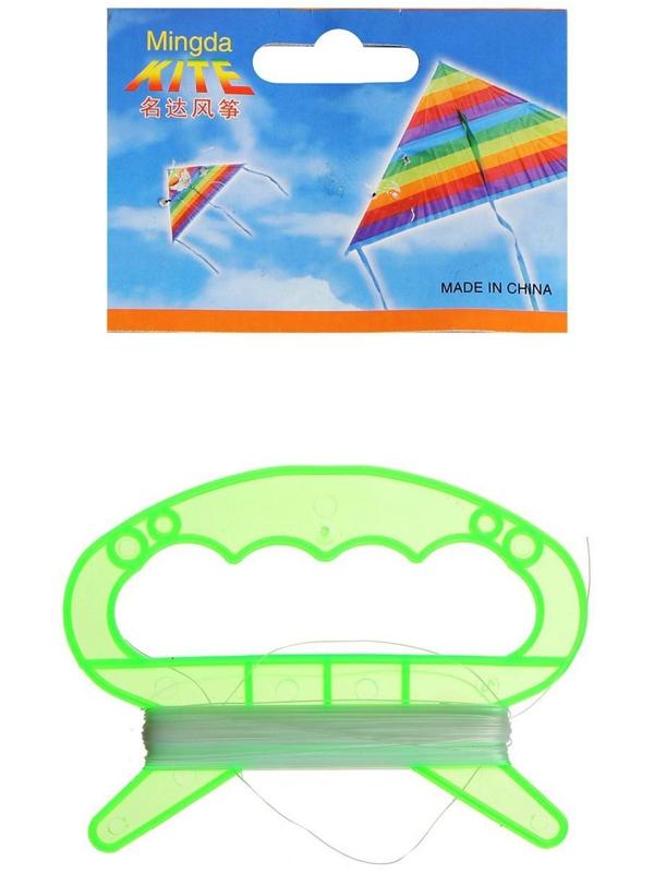 Воздушный змей «Цветной в полоску», с леской, цвета МИКС