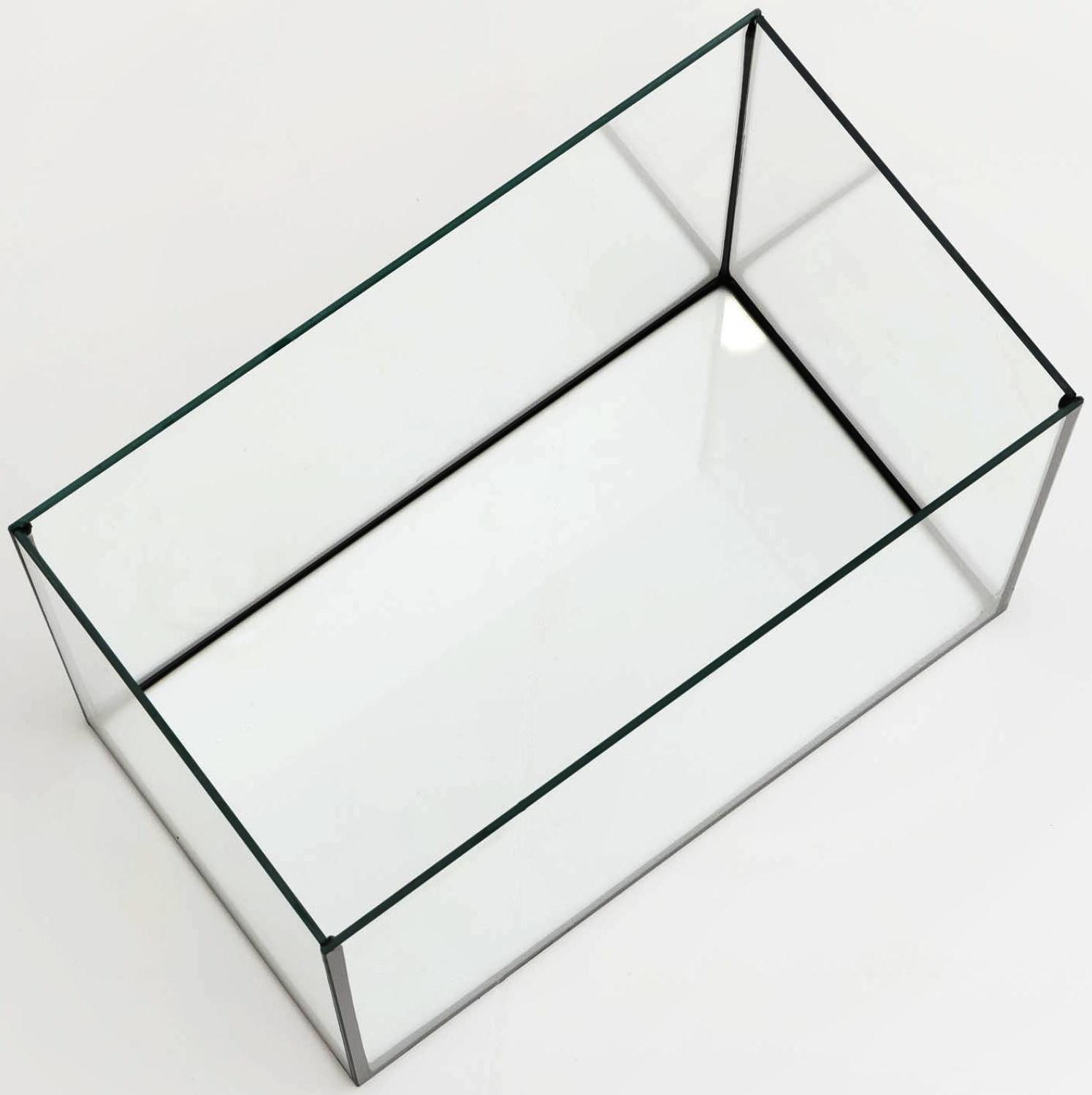 Аквариум прямоугольный с крышкой, 30 литров, 40 х 23 х 32/37 см, чёрный