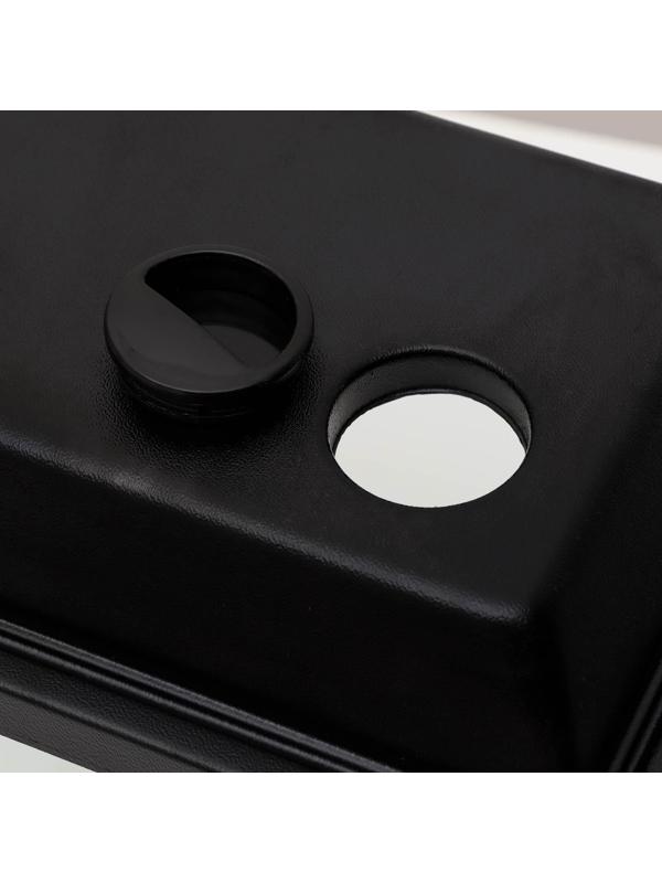 Аквариум прямоугольный с крышкой, 30 литров, 40 х 23 х 32/37 см, чёрный