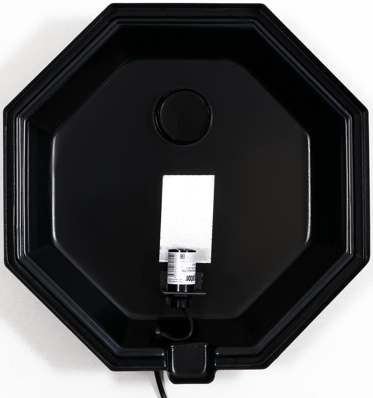 Аквариум восьмигранный с крышкой, 50 литров, 33 х 33 х 60/67 см, чёрный