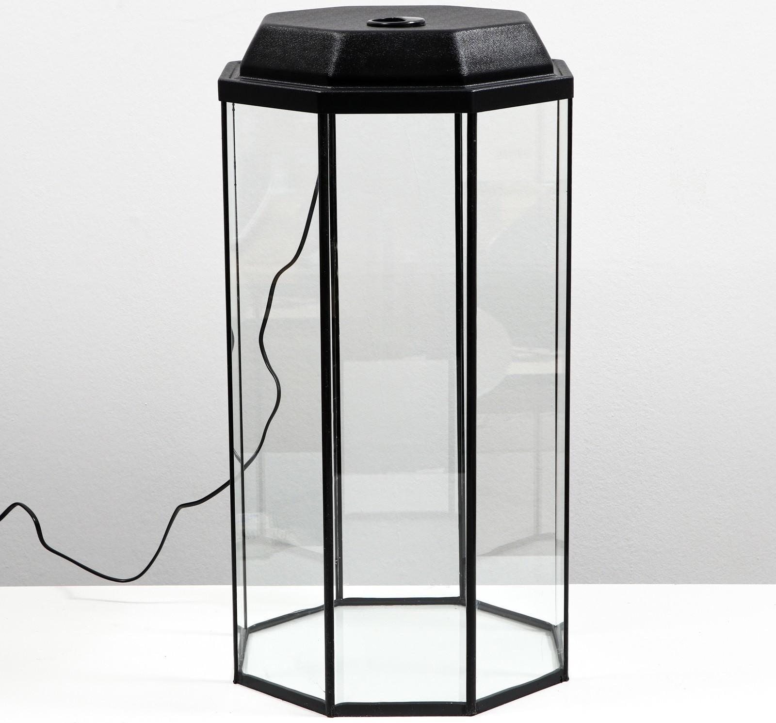 Аквариум восьмигранный с крышкой, 50 литров, 33 х 33 х 60/67 см, чёрный