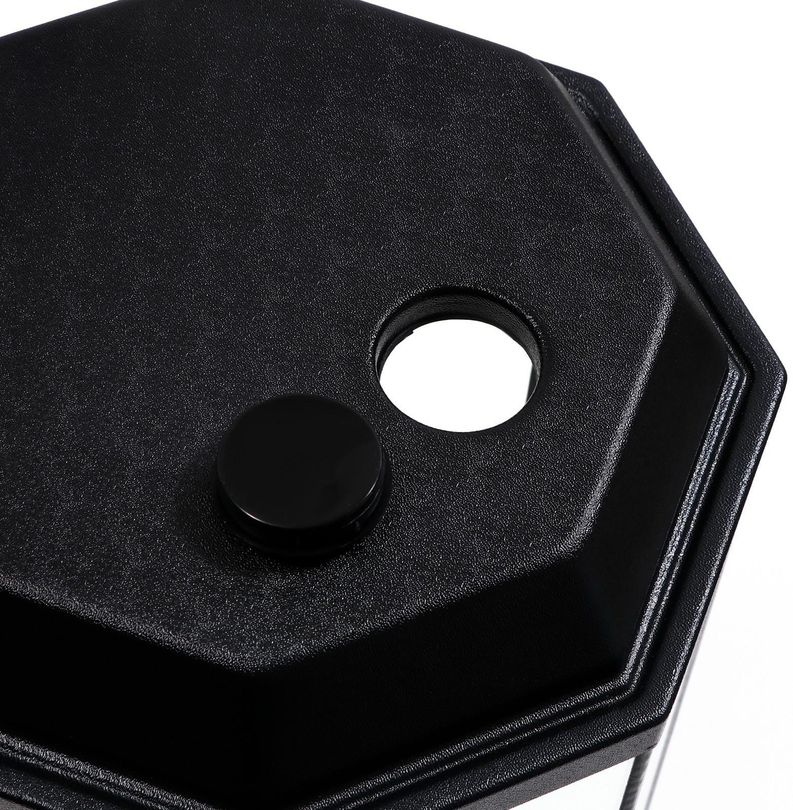 Аквариум восьмигранный с крышкой, 50 литров, 33 х 33 х 60/67 см, чёрный