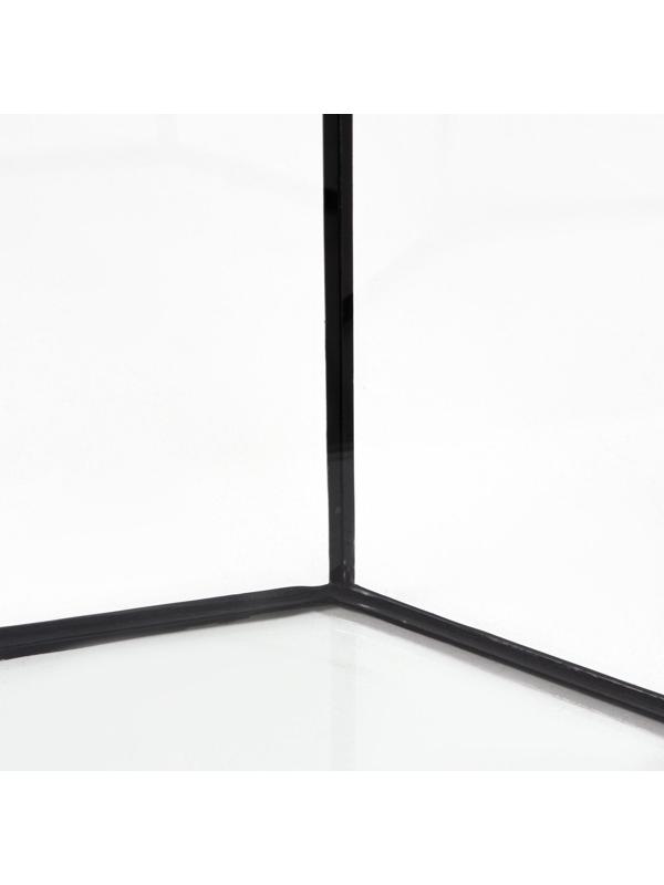 Аквариум восьмигранный с крышкой, 50 литров, 33 х 33 х 60/67 см, чёрный